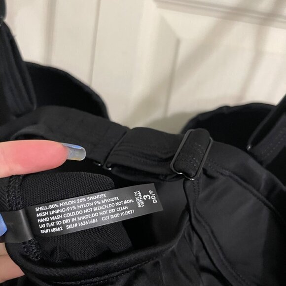 Torrid Womens Black NWT Underwire Ruched Retro Mid-Length Swim Dress 3X DD/F - Picture 11 of 12